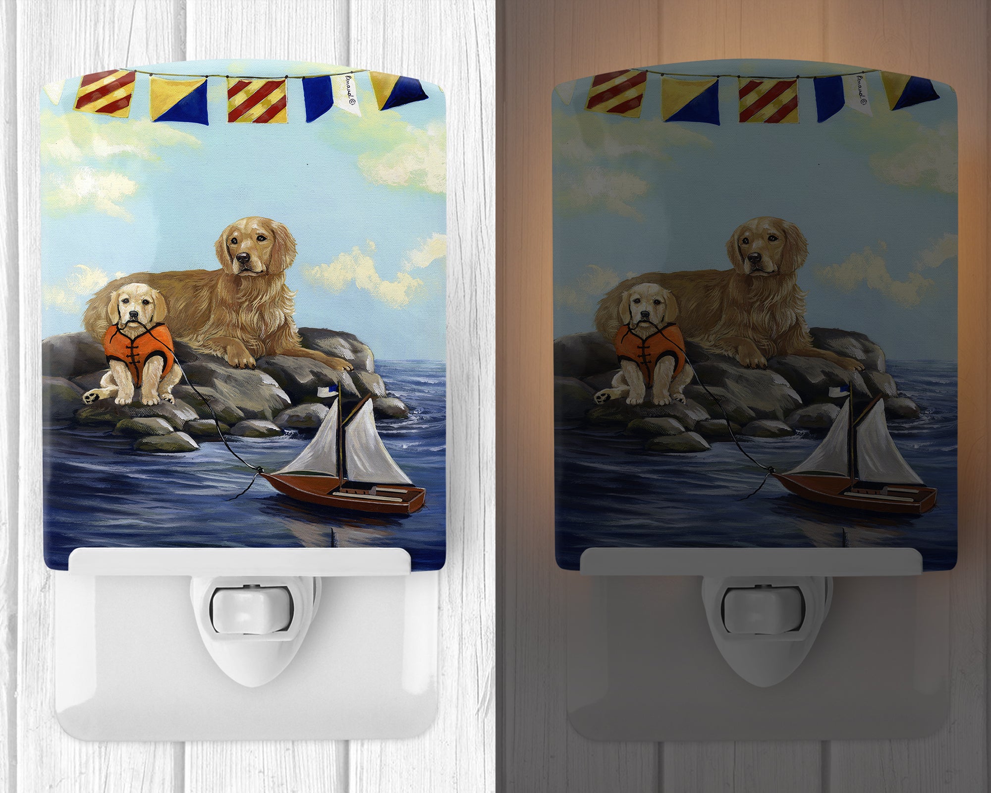 Golden Retriever Retreat Ceramic Night Light PPP3100CNL - the-store.com