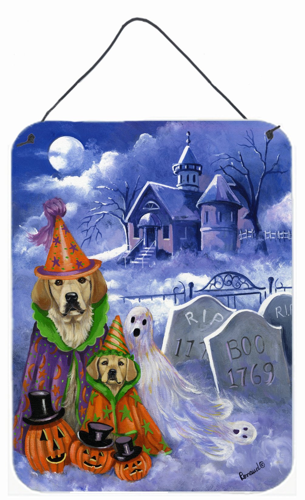 Buy this Golden Retriever Halloween Wall or Door Hanging Prints PPP3102DS1216