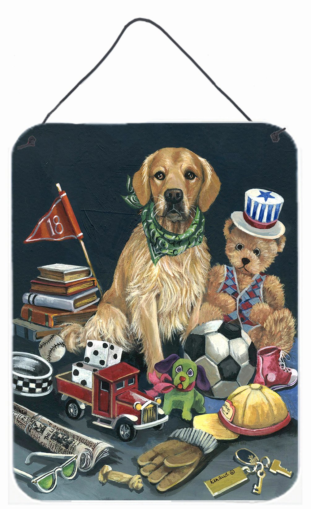 Buy this Golden Retriever Toys Wall or Door Hanging Prints PPP3103DS1216