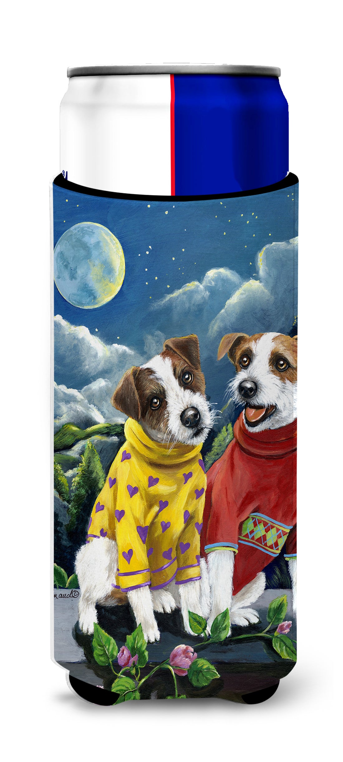 Jack Russell Terrier Moon Phase Ultra Hugger for slim cans PPP3106MUK  the-store.com.