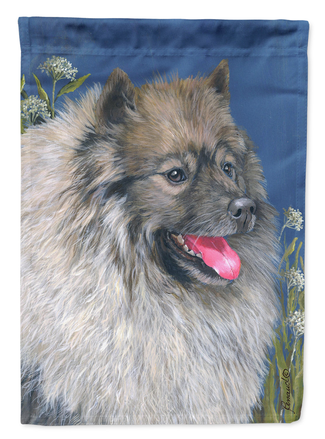 Keeshond Flag Canvas House Size PPP3110CHF  the-store.com.