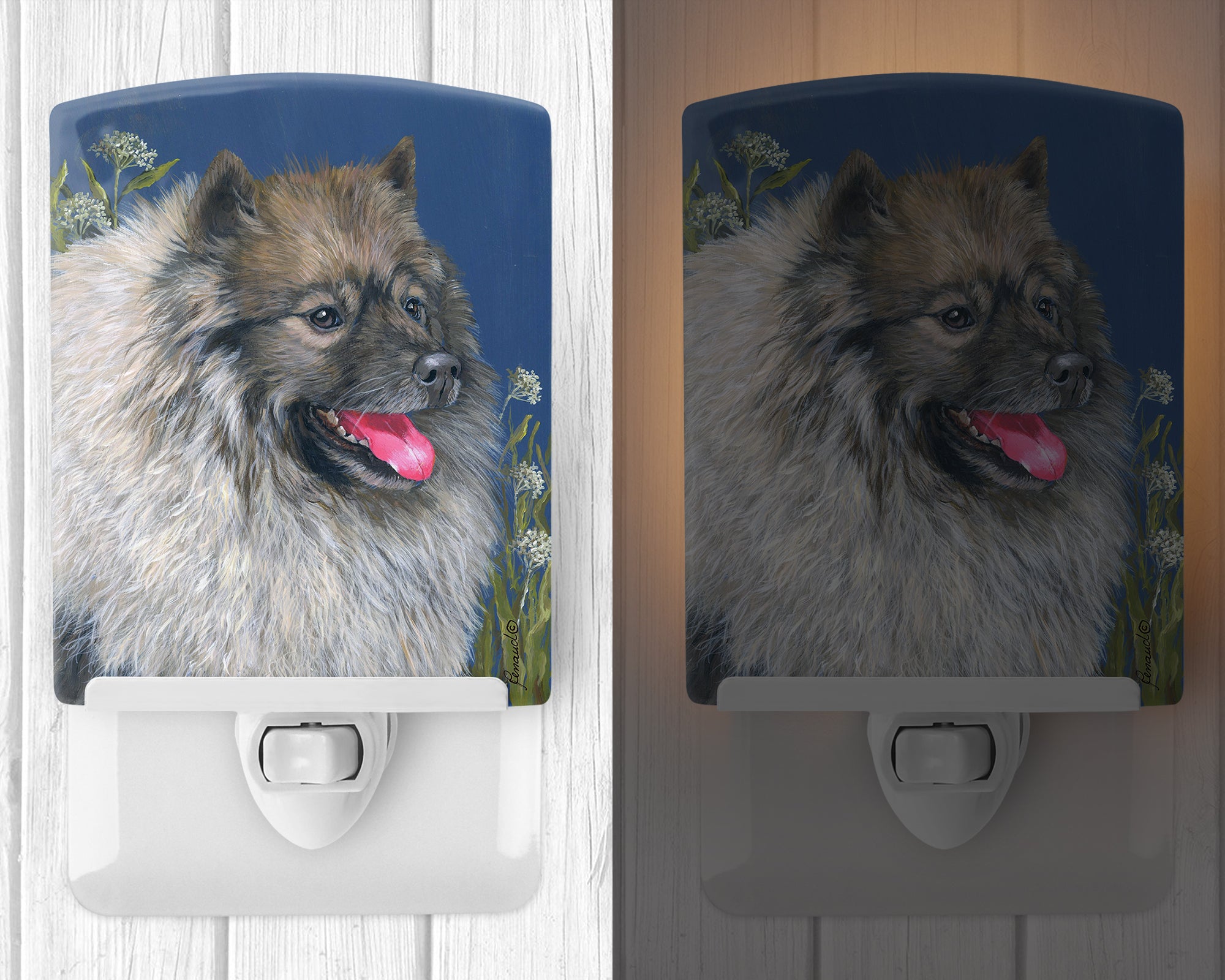 Keeshond Ceramic Night Light PPP3110CNL - the-store.com