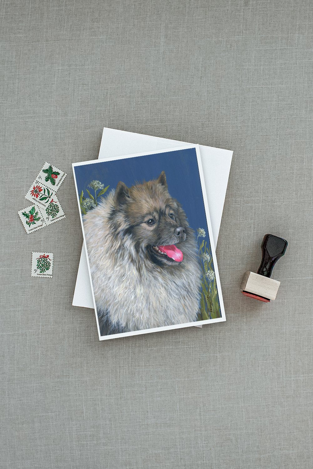 Keeshond Greeting Cards and Envelopes Pack of 8 - the-store.com