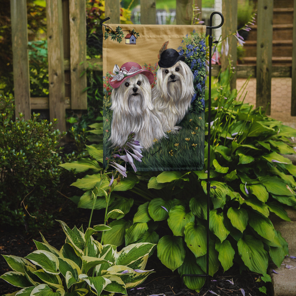 Maltese Mr & Mrs Flag Garden Size PPP3112GF  the-store.com.