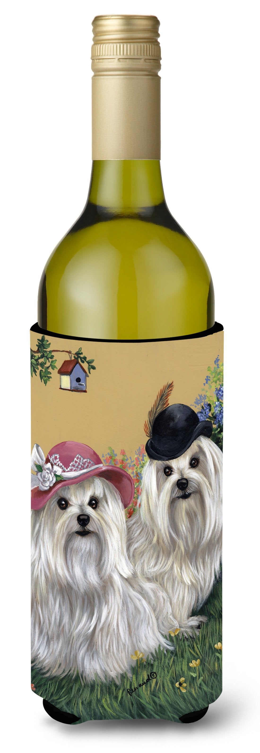 Maltese Mr &amp; Mrs Wine Bottle Hugger PPP3112LITERK by Caroline&#39;s Treasures