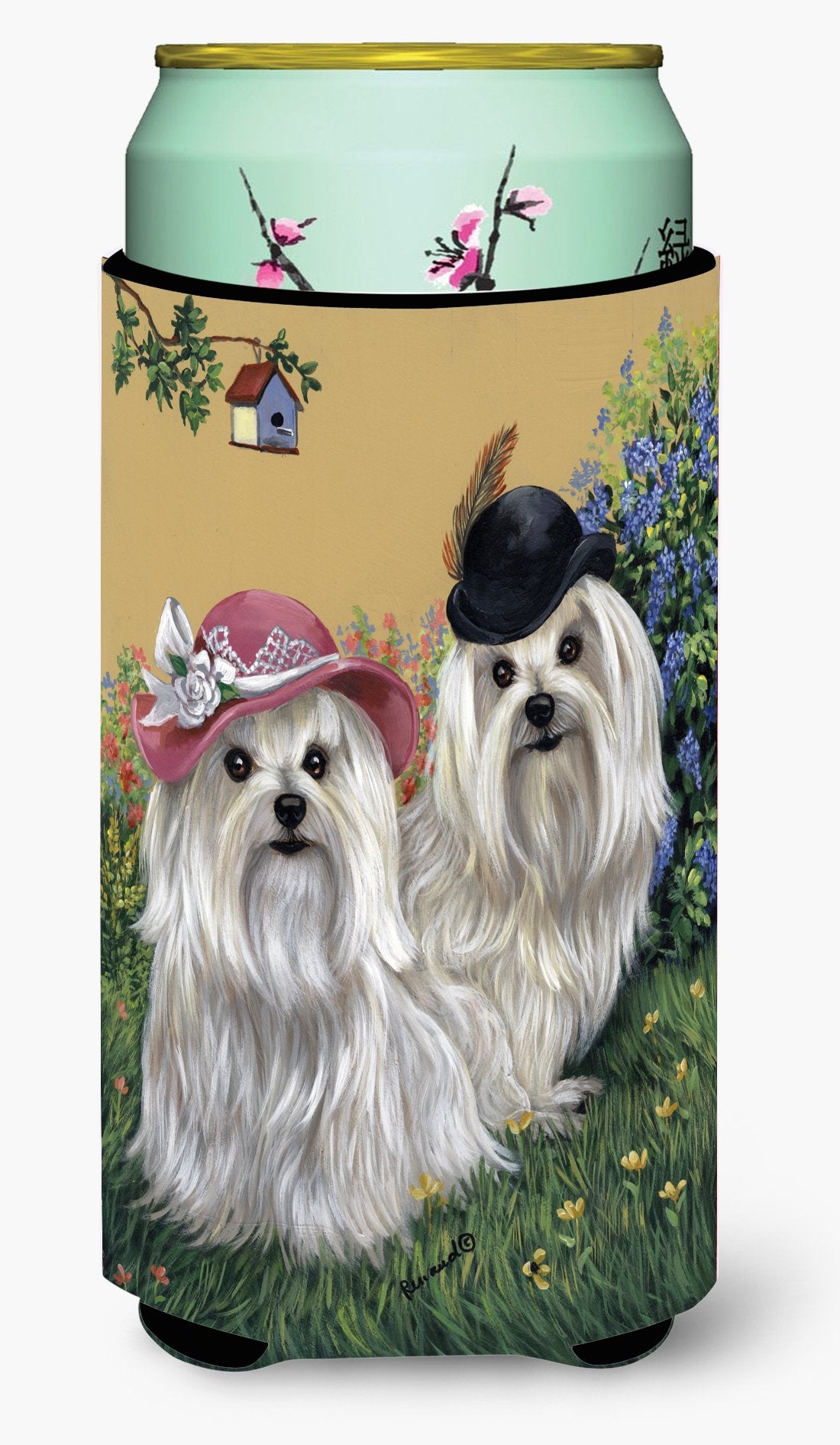 Maltese Mr &amp; Mrs Tall Boy Hugger PPP3112TBC by Caroline&#39;s Treasures