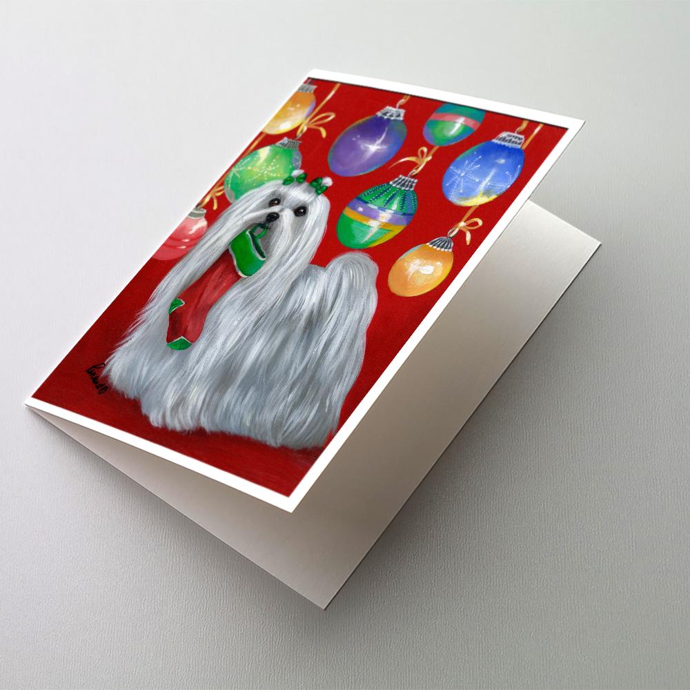 Buy this Maltese Christmas Stocking Stuffer Greeting Cards and Envelopes Pack of 8