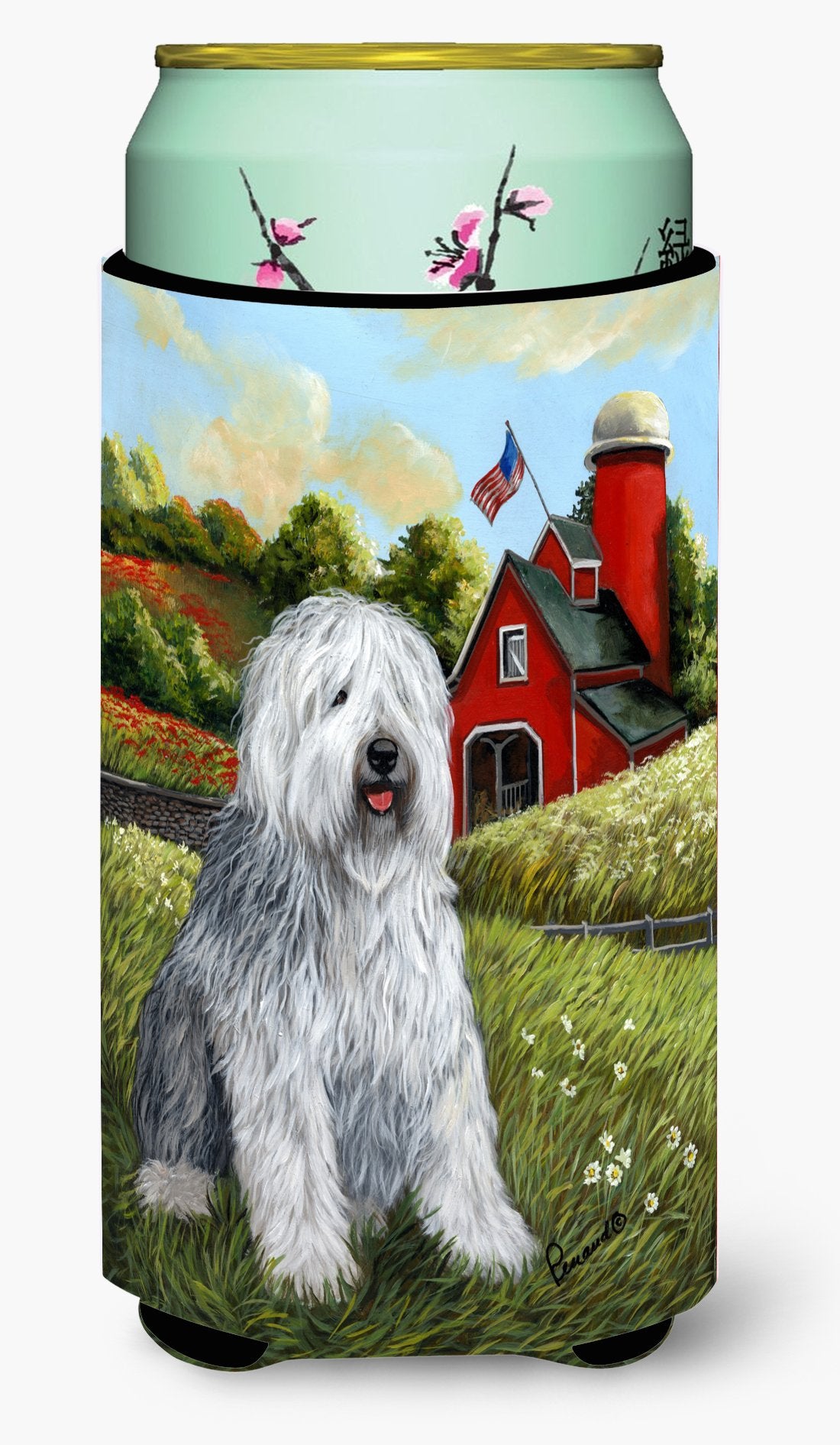 Old English Sheepdog Heaven Tall Boy Hugger PPP3119TBC by Caroline's Treasures