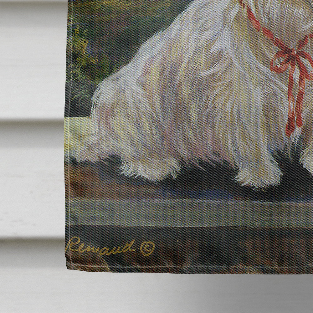 Westie Moonlight Stroll Flag Canvas House Size PPP3122CHF  the-store.com.