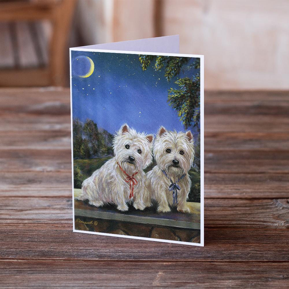 Buy this Westie Moonlight Stroll Greeting Cards and Envelopes Pack of 8