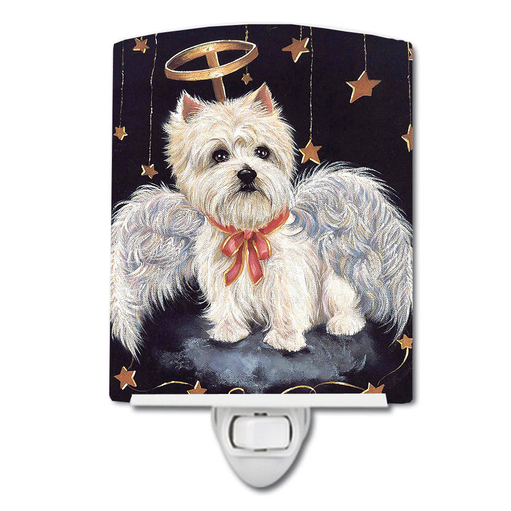 Westie Christmas Angel Ceramic Night Light PPP3123CNL - the-store.com