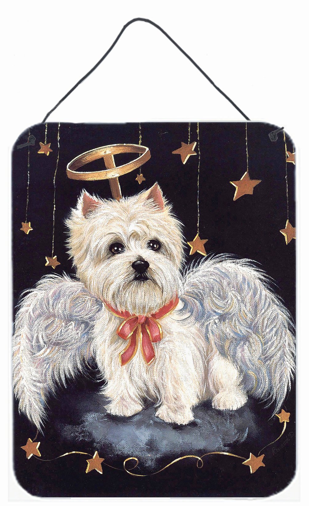 Buy this Westie Christmas Angel Wall or Door Hanging Prints PPP3123DS1216