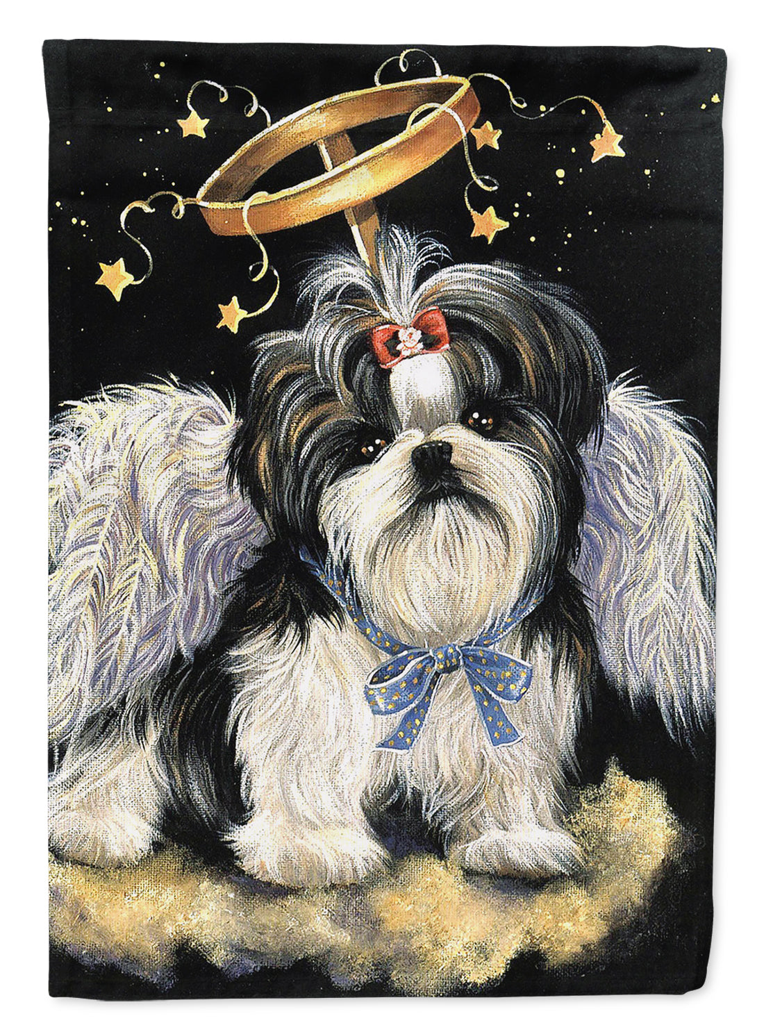 Shih Tzu Christmas Angel Flag Garden Size PPP3127GF  the-store.com.