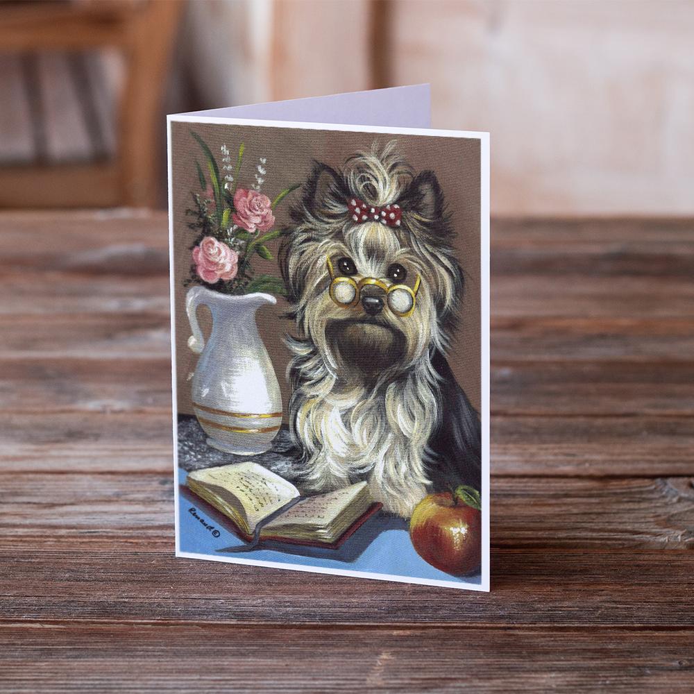 Yorkie Teacher's Pet Greeting Cards and Envelopes Pack of 8 - the-store.com