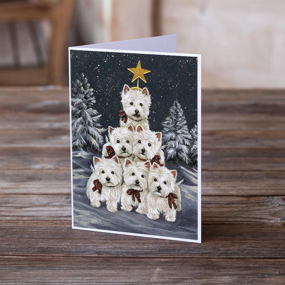 Buy this Westie Christmas Family Tree Greeting Cards and Envelopes Pack of 8