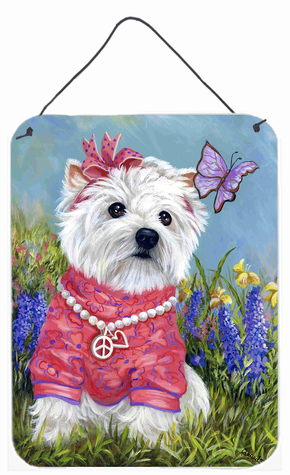 Buy this Westie Springtime Wall or Door Hanging Prints PPP3132DS1216