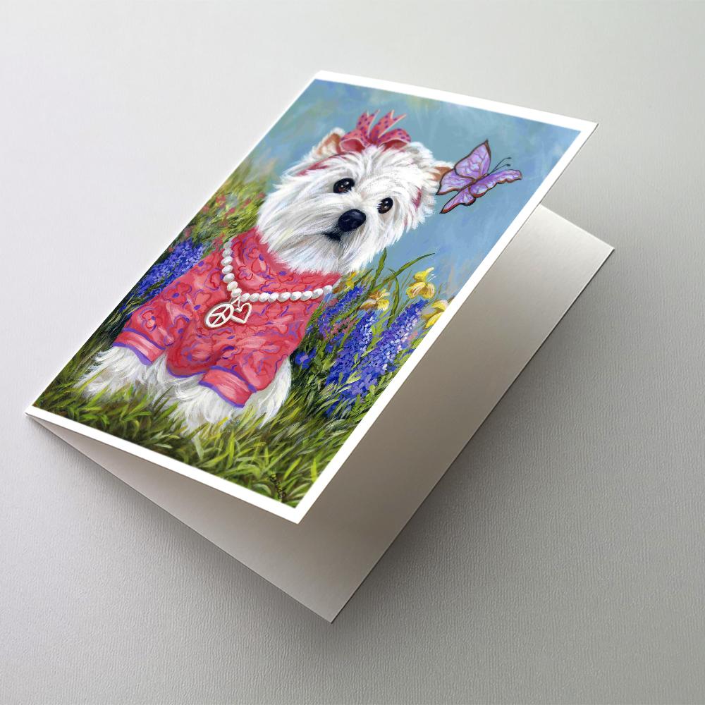 Buy this Westie Springtime Greeting Cards and Envelopes Pack of 8