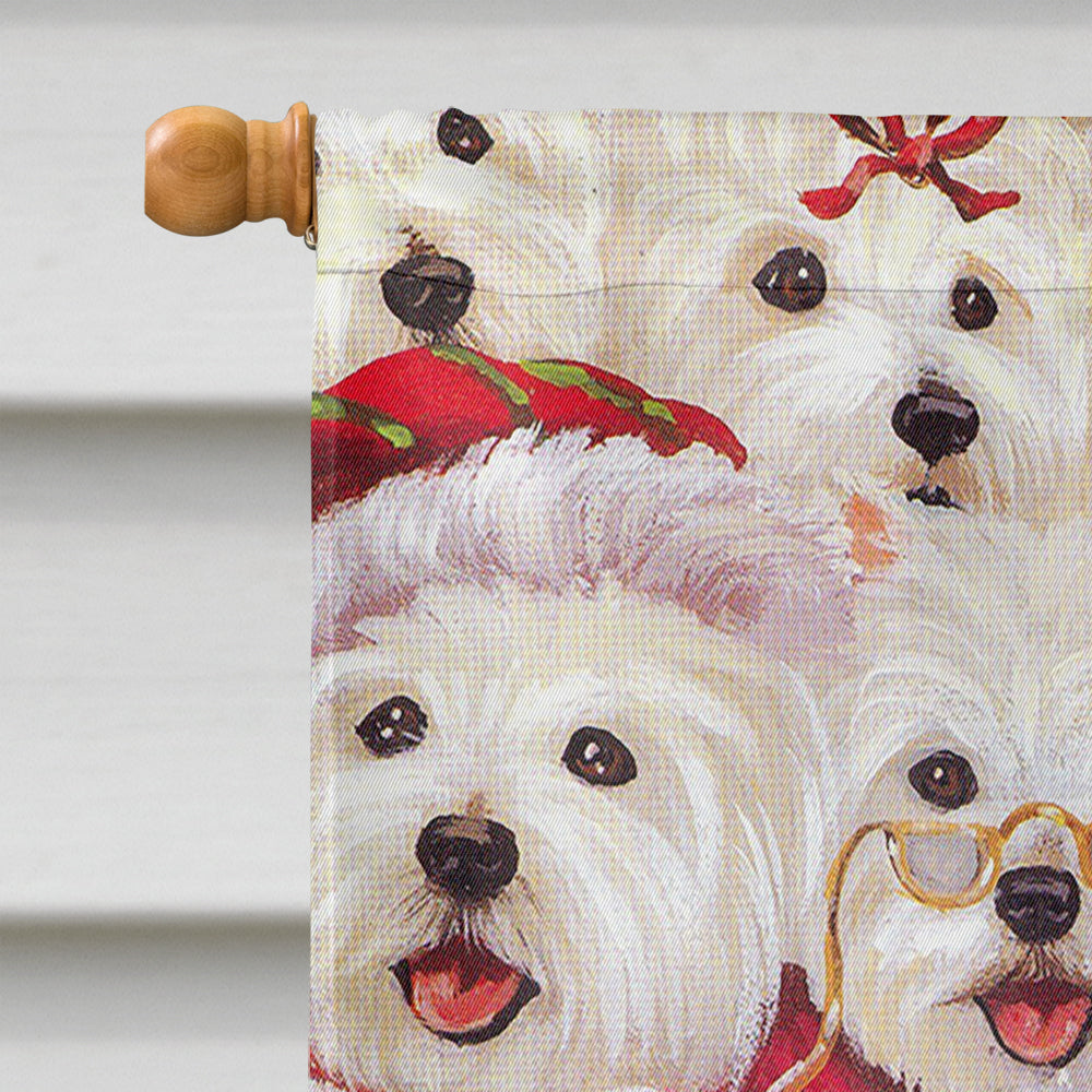 Westie Christmas a Plenty Flag Canvas House Size PPP3133CHF  the-store.com.