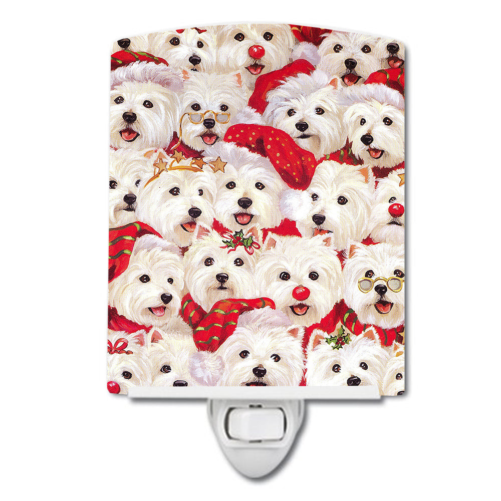 Westie Christmas a Plenty Ceramic Night Light PPP3133CNL - the-store.com