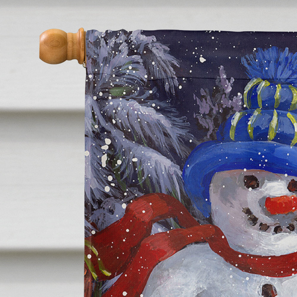 Westie Snowpeople Flag Canvas House Size PPP3135CHF  the-store.com.