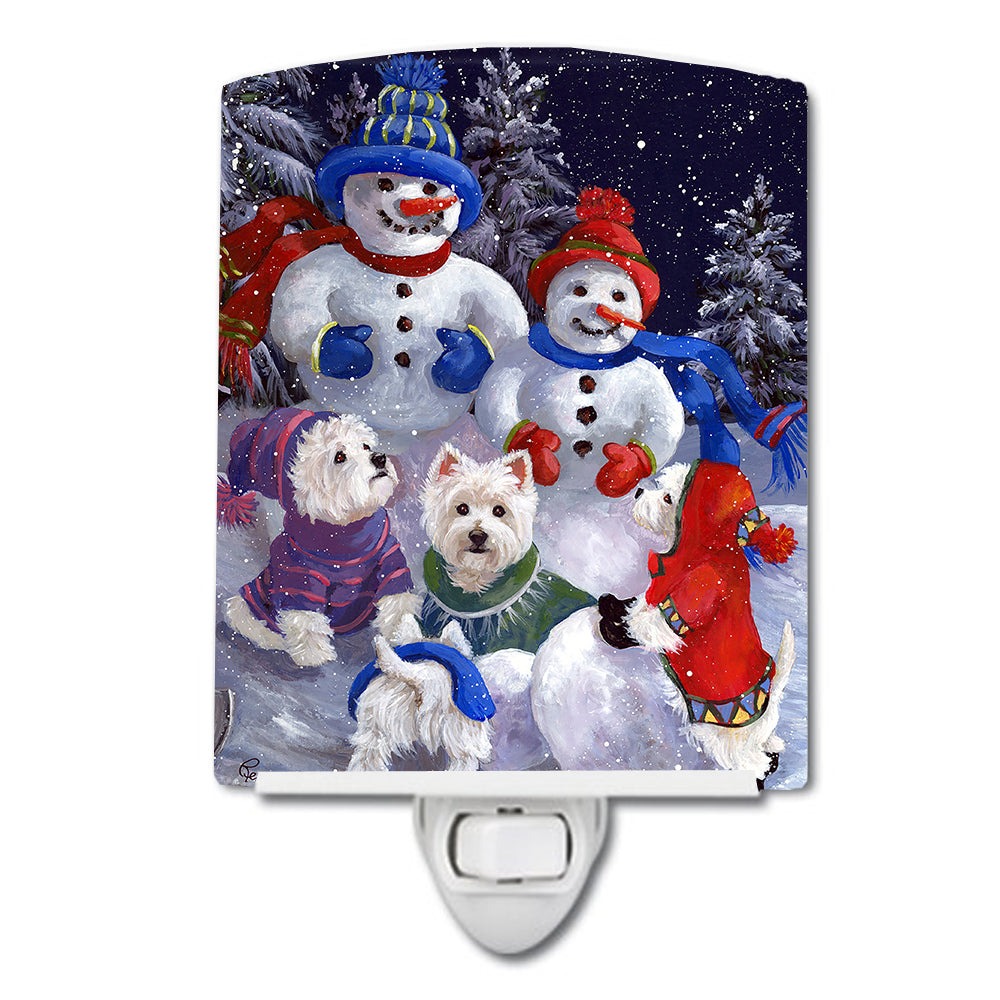 Westie Snowpeople Ceramic Night Light PPP3135CNL - the-store.com