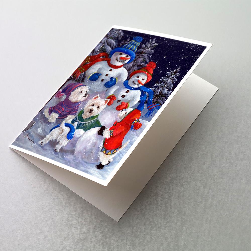 Buy this Westie Snowpeople Greeting Cards and Envelopes Pack of 8