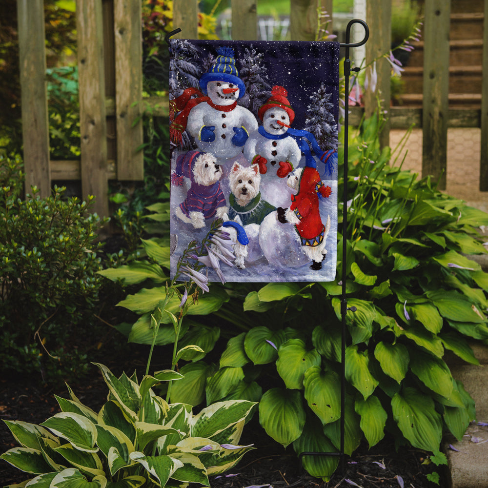 Westie Snowpeople Flag Garden Size PPP3135GF  the-store.com.