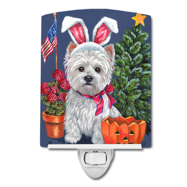 Westie for All Seasons Ceramic Night Light PPP3137CNL - the-store.com