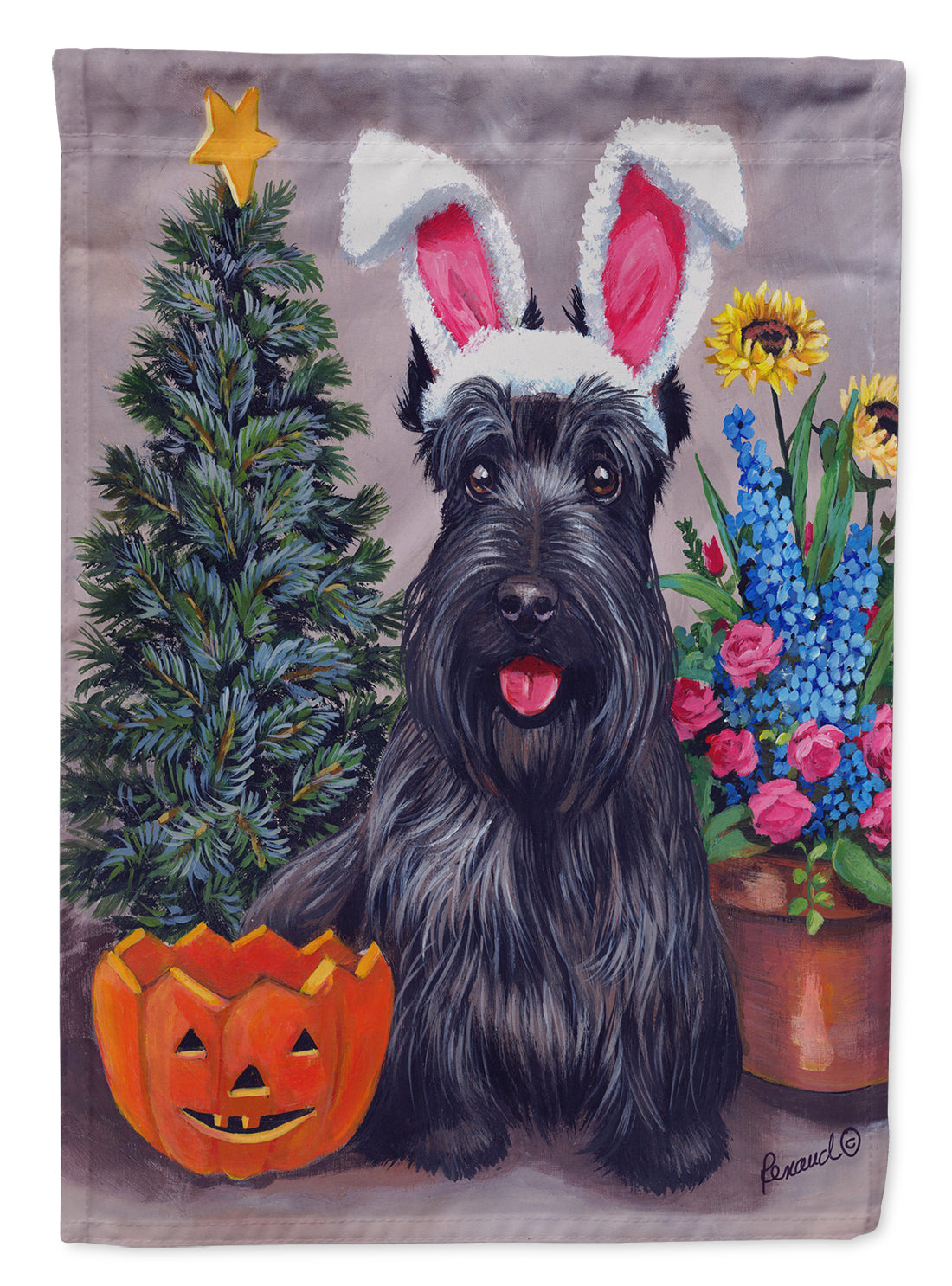 Scottish Terrier Scottie for All Seasons Flag Garden Size PPP3138GF  the-store.com.