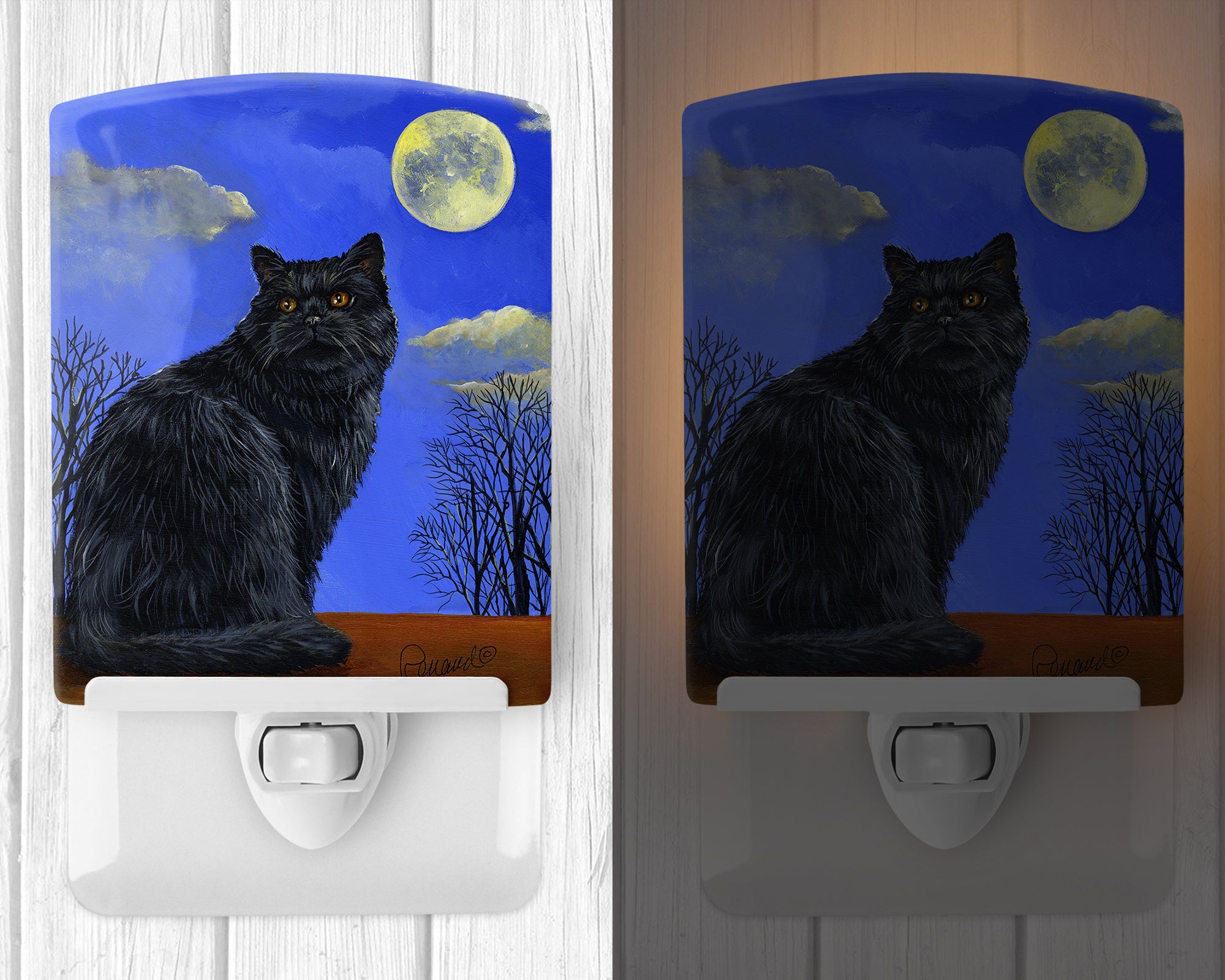 Black Cat Hocus Pocus Halloween Ceramic Night Light PPP3142CNL - the-store.com