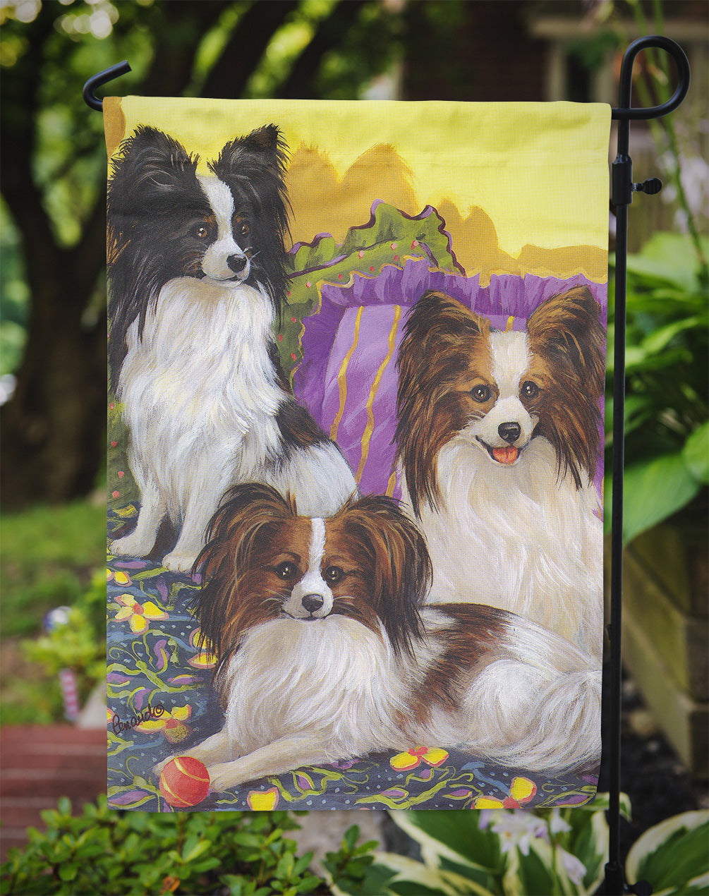 Papillon Party Pals Flag Garden Size PPP3144GF  the-store.com.