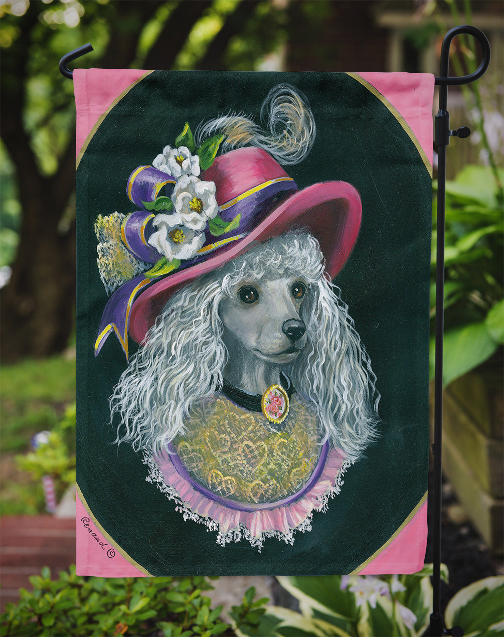 Poodle Lady Alexandria Flag Garden Size PPP3148GF  the-store.com.
