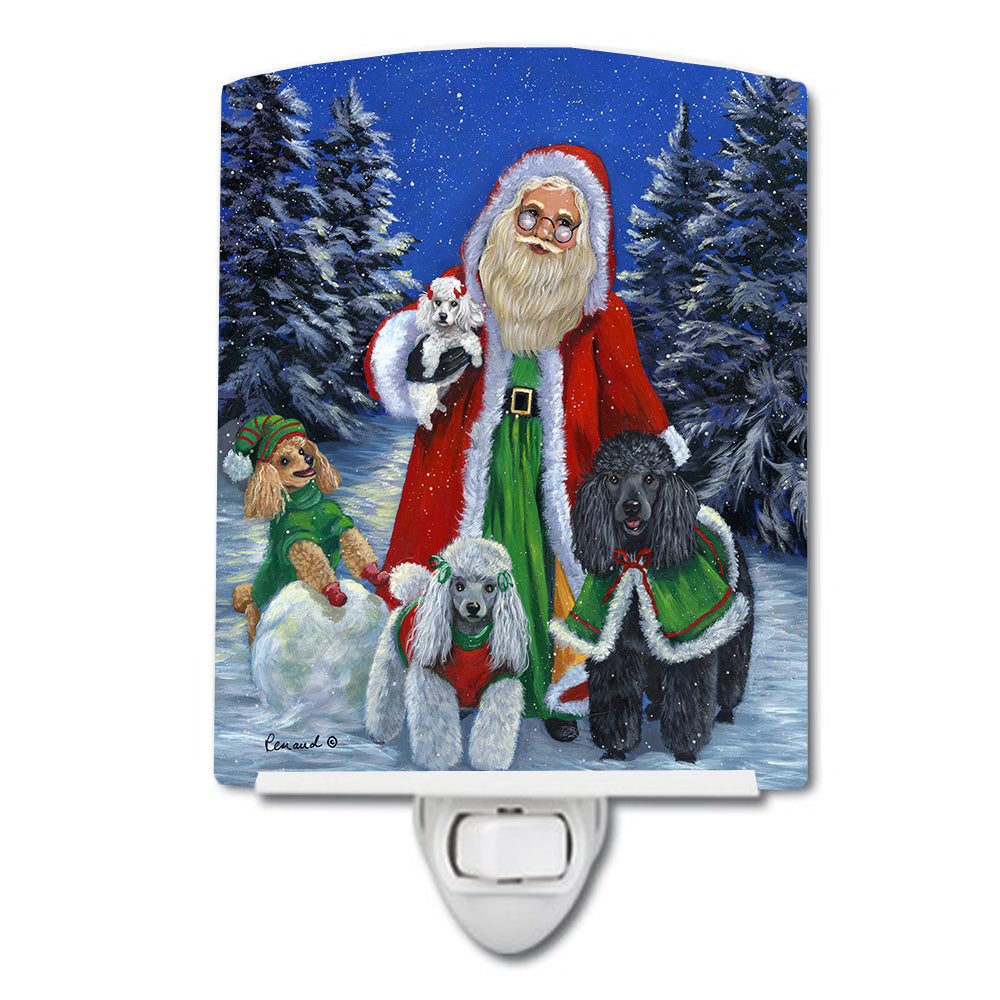 Poodle Christmas Santa Ceramic Night Light PPP3150CNL - the-store.com