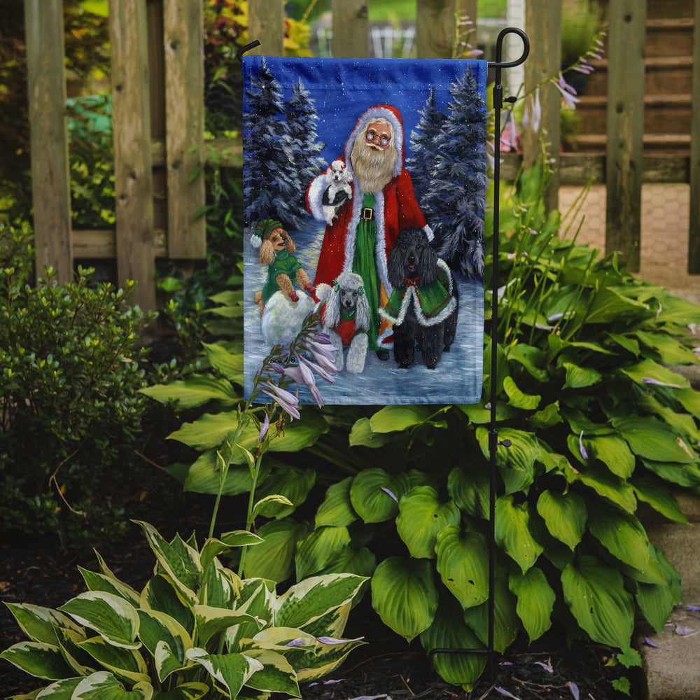 Poodle Christmas Santa Flag Garden Size PPP3150GF  the-store.com.