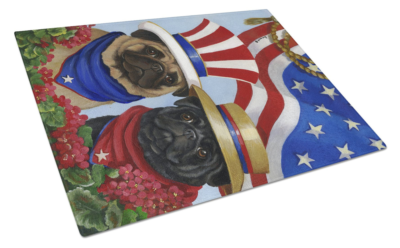 Pug USA Glass Cutting Board Large PPP3154LCB by Caroline's Treasures