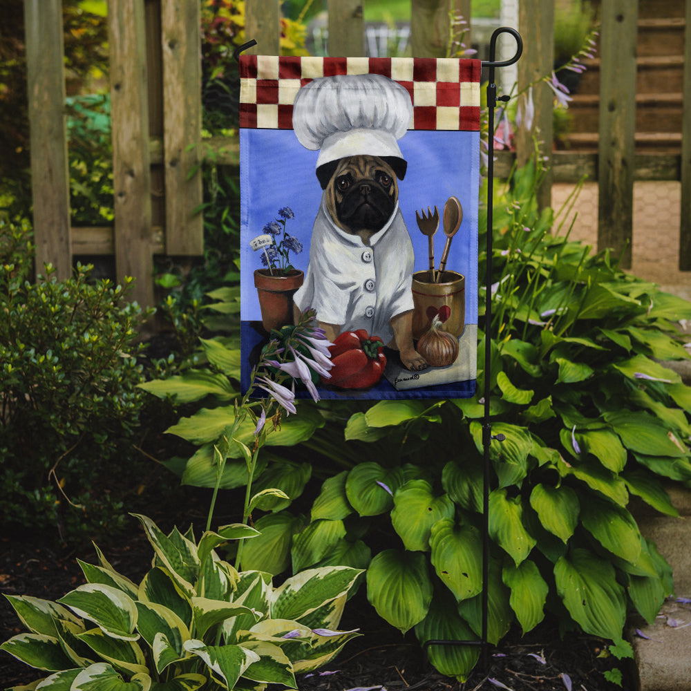 Pug Veggie Chef Flag Garden Size PPP3155GF  the-store.com.