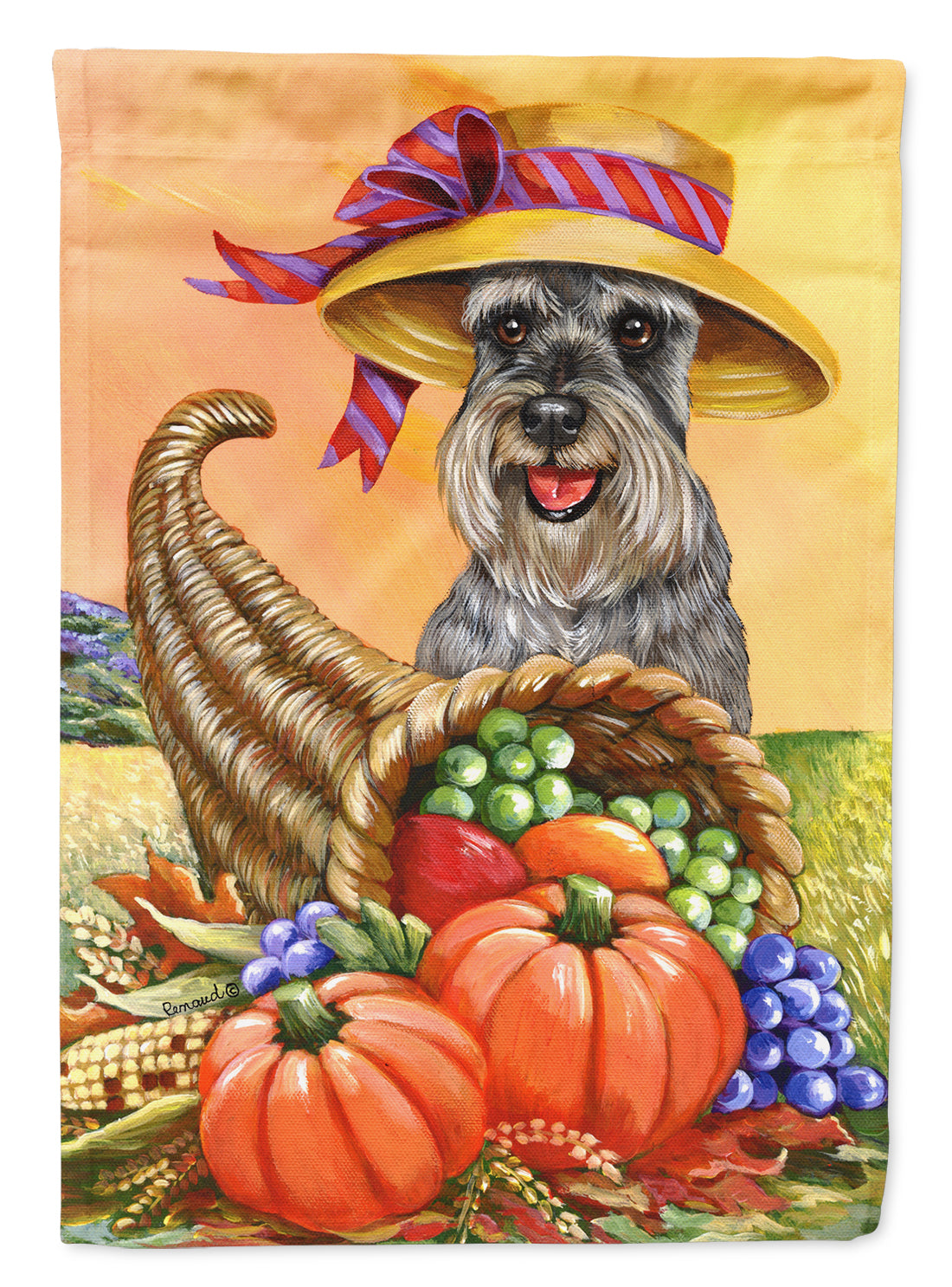 Schnauzer Autumn Flag Garden Size PPP3158GF  the-store.com.