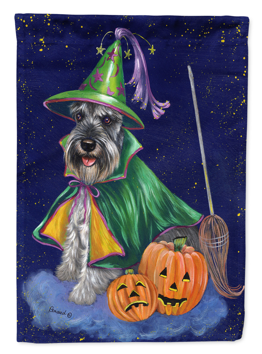 Schnauzer Halloween Good Witch Flag Garden Size PPP3159GF  the-store.com.