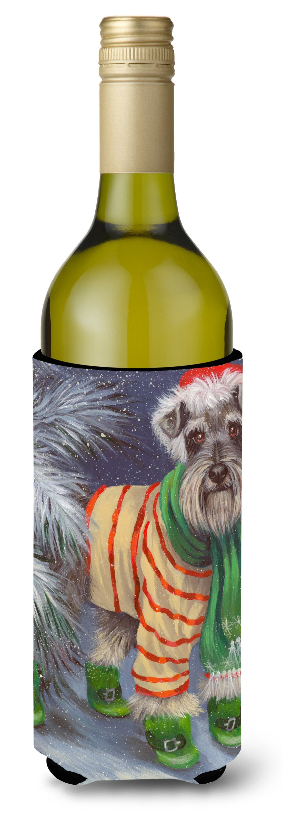 Schnauzer Christmas Green Boots Wine Bottle Hugger PPP3160LITERK by Caroline's Treasures