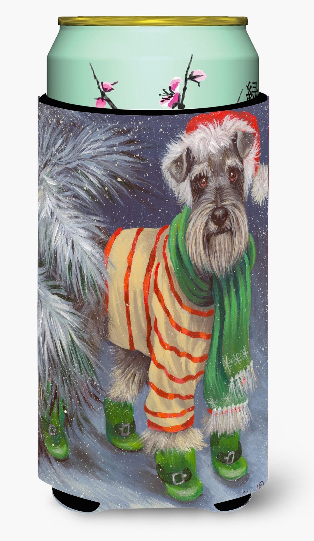 Schnauzer Christmas Green Boots Tall Boy Hugger PPP3160TBC by Caroline's Treasures