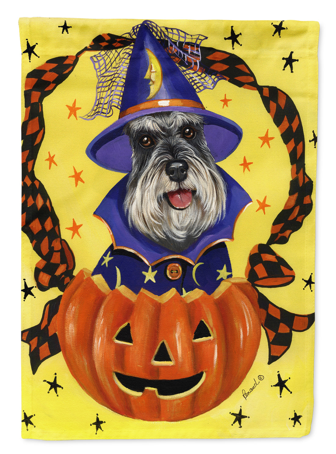 Schnauzer Halloween Flag Garden Size PPP3161GF  the-store.com.