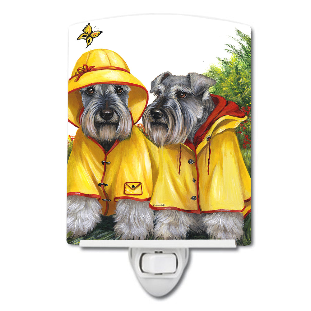 Schnauzer Rain Gear Ceramic Night Light PPP3164CNL - the-store.com