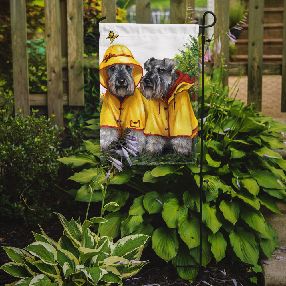 Schnauzer Rain Gear Flag Garden Size PPP3164GF  the-store.com.