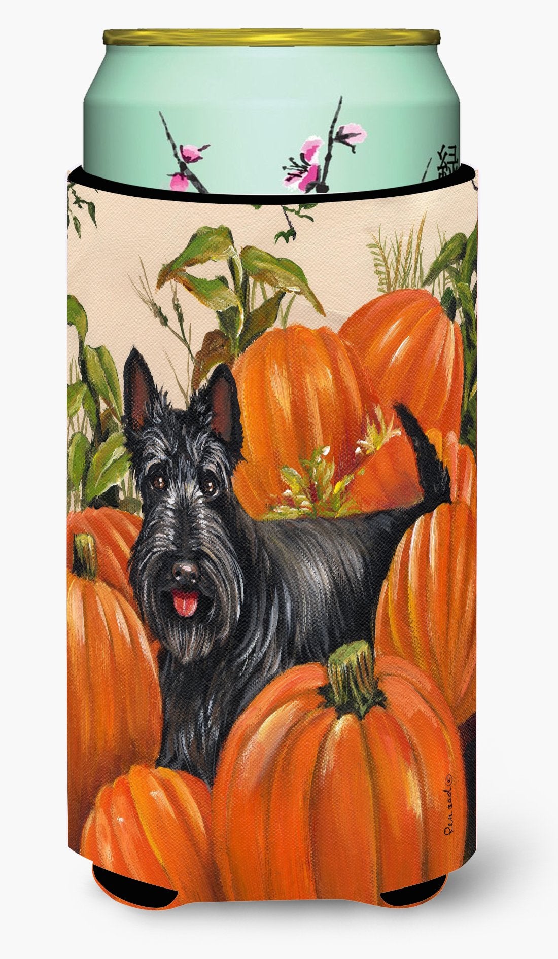 Scottish Terrier Scottie Pumpkins Tall Boy Hugger PPP3168TBC by Caroline&#39;s Treasures