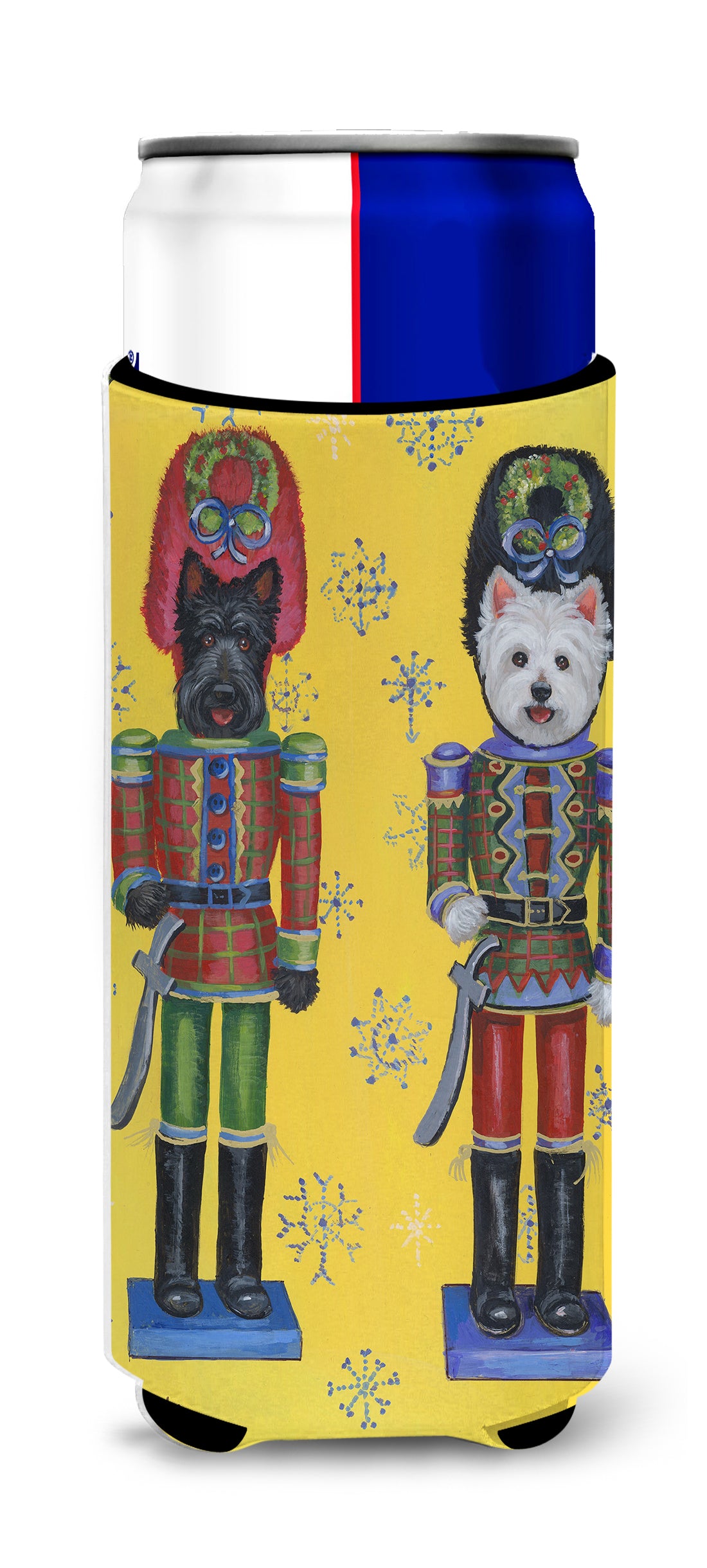 Scottie and Westie Christmas Nutcrackers Ultra Hugger for slim cans PPP3169MUK  the-store.com.