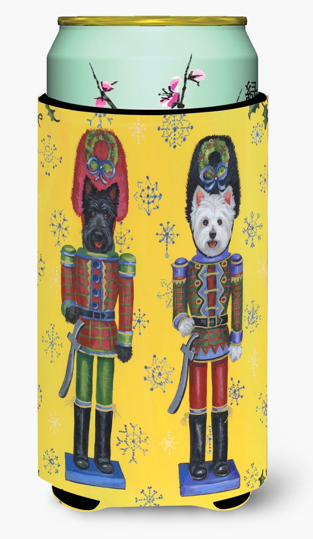 Scottie and Westie Christmas Nutcrackers Tall Boy Hugger PPP3169TBC by Caroline's Treasures