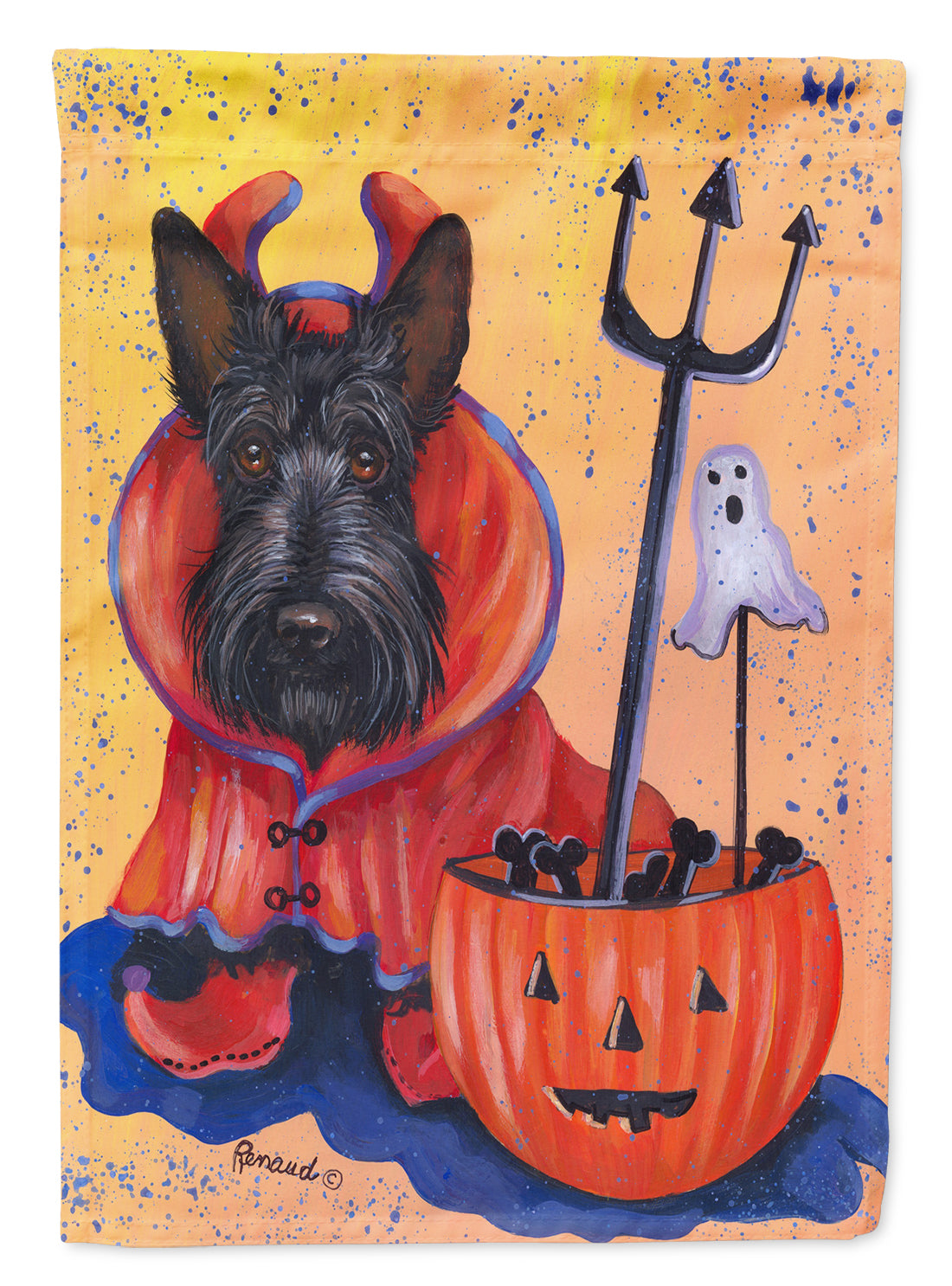 Scottie Boo Hoo Halloween Flag Garden Size PPP3171GF  the-store.com.