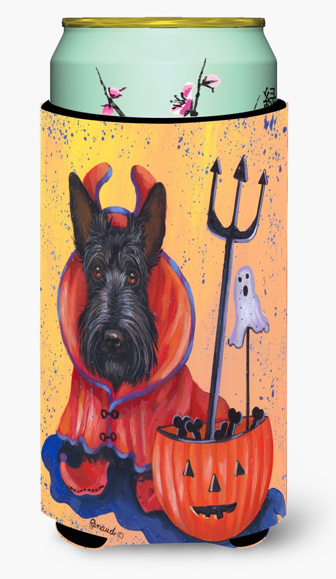 Scottie Boo Hoo Halloween Tall Boy Hugger PPP3171TBC by Caroline's Treasures