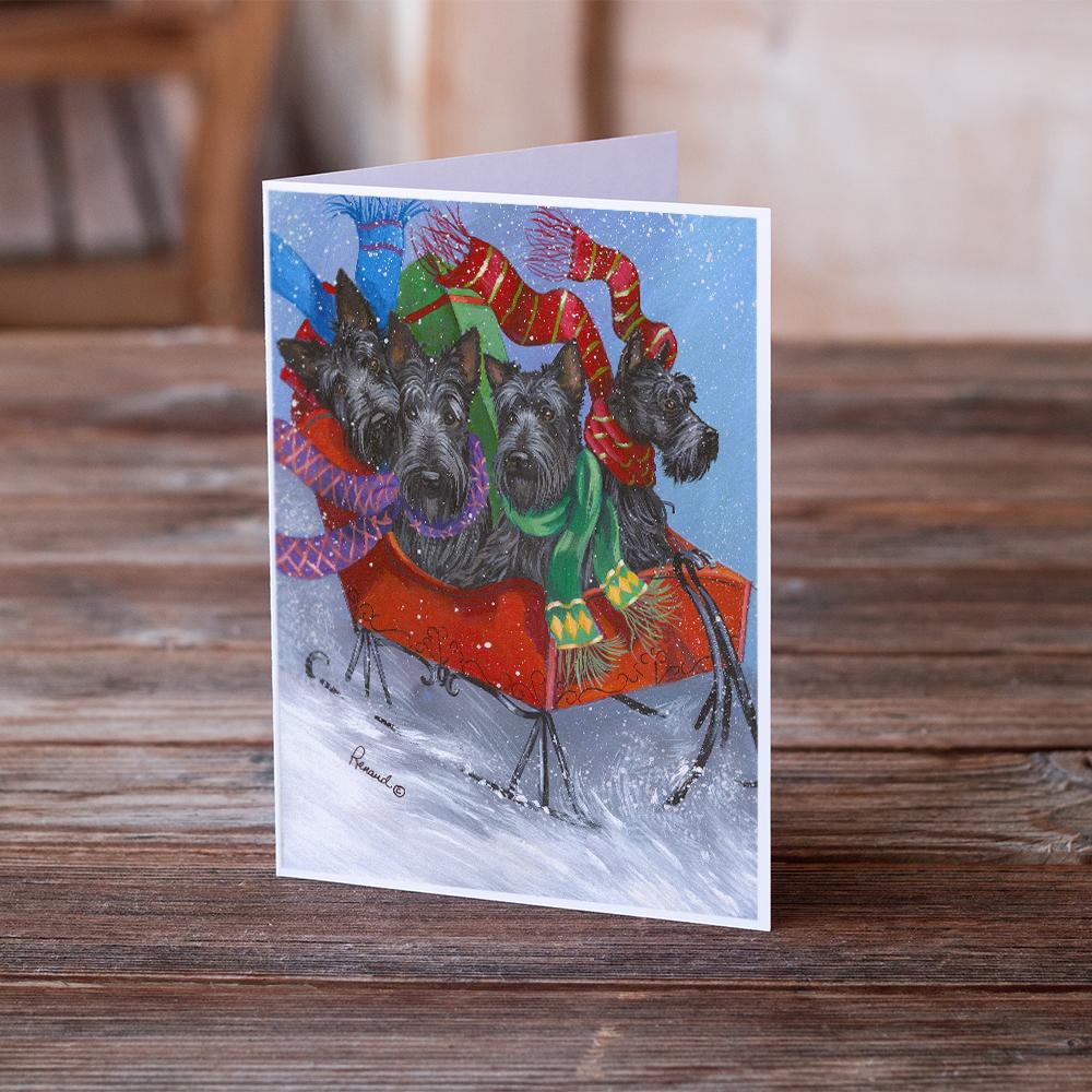 Buy this Scottie Christmas Dashing Greeting Cards and Envelopes Pack of 8