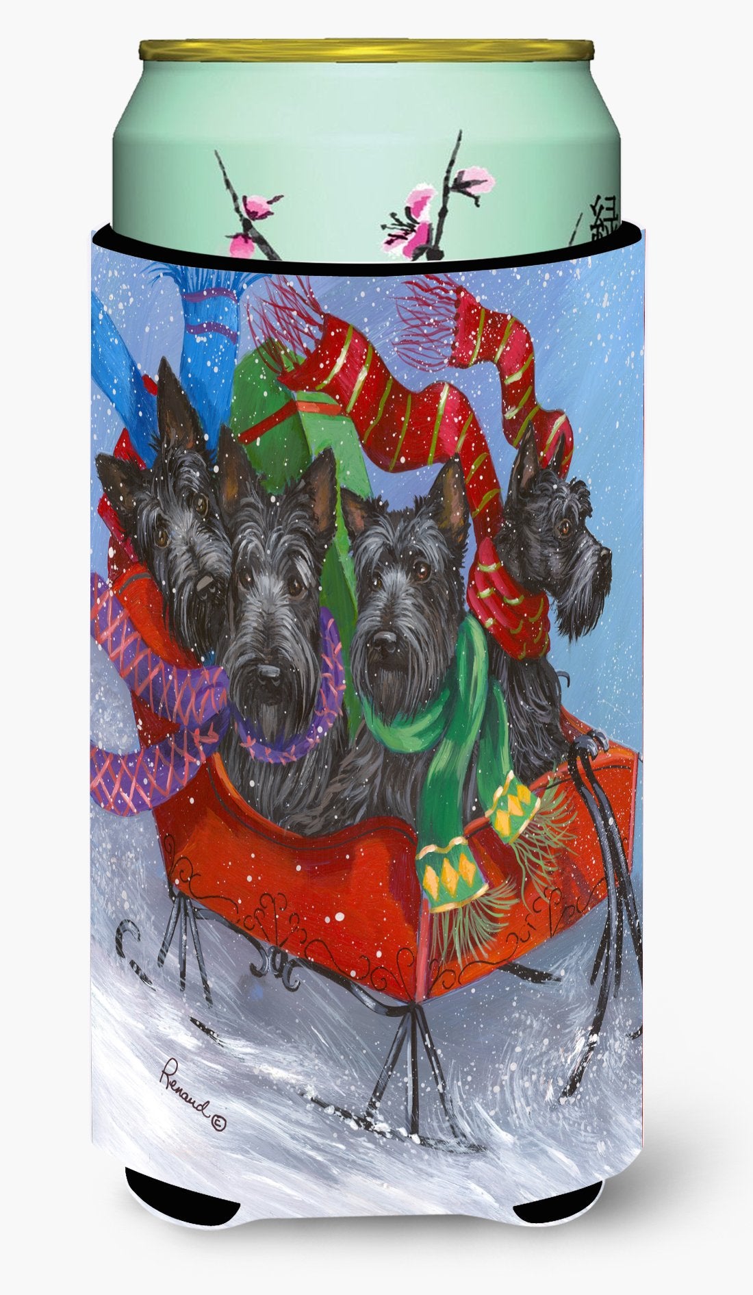 Scottie Christmas Dashing Tall Boy Hugger PPP3174TBC by Caroline's Treasures